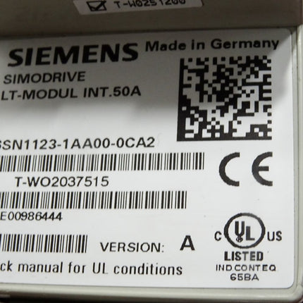 Siemens Simodrive LT-Modul INT.50A 6SN1123-1AA00-0CA2 - Abdeckung beschädigt