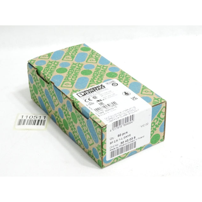 Phoenix Contact 3043035 Inhalt:50 Stück SP2,5/1-L GNYE / Neu OVP versiegelt - Maranos.de