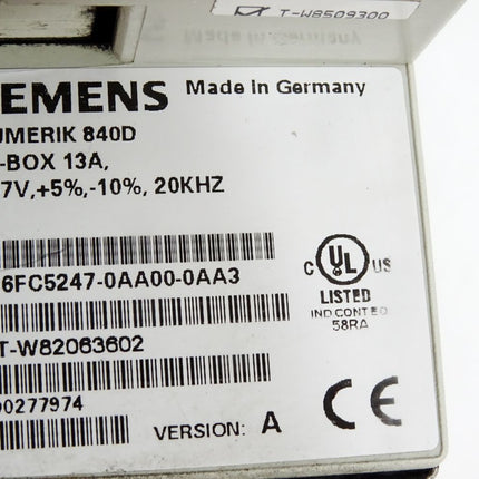 Siemens Sinumerik 840D NCU-Box 13A 6FC5247-0AA00-0AA3 Version A