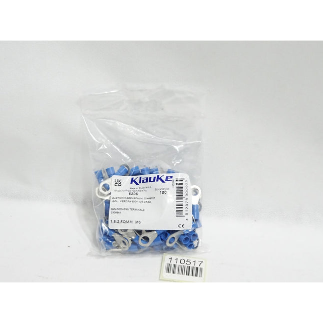 Klauke 6306 Inhalt:100 Stück Isolierte Quetschkabelschuhe blau / Neu OVP - Maranos.de