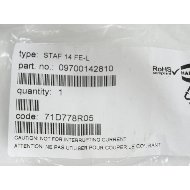 Harting Stecker 09700142810 STAF 14 FE-L / Neu OVP - Maranos.de