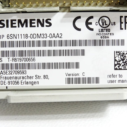 Siemens Simodrive 611 Digital Regelungseinschub 6SN1118-0DM33-0AA2 Version C