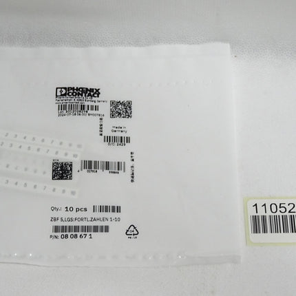 Phoenix Contact 0808671 Inhalt:10 Stück ZBF 5,LGS:FORTL.ZAHLEN 1-10 / Neu OVP - Maranos.de