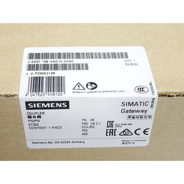 Siemens Gateway 6ES7158-3AD10-0XA0 6ES7 158-3AD10-0XA0 / Neu OVP versiegelt - Maranos.de