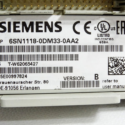 Siemens Simodrive 611 Digital Regelungseinschub 6SN1118-0DM33-0AA2 Version B