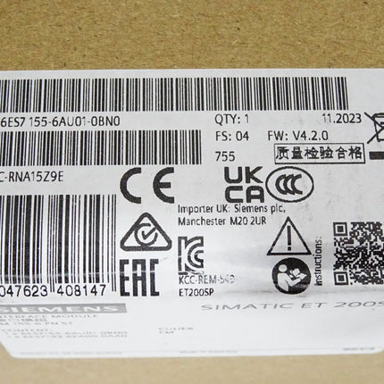 Siemens ET200SP IM155 6ES7155-6AU01-0BN0 6ES7 155-6AU01-0BN0 Neu OVP versiegelt - Maranos.de