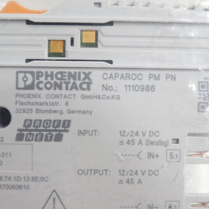 Phoenix Contact 1110986  CAPAROC PM PN Einspeisemodul  / Neu OVP - Maranos.de