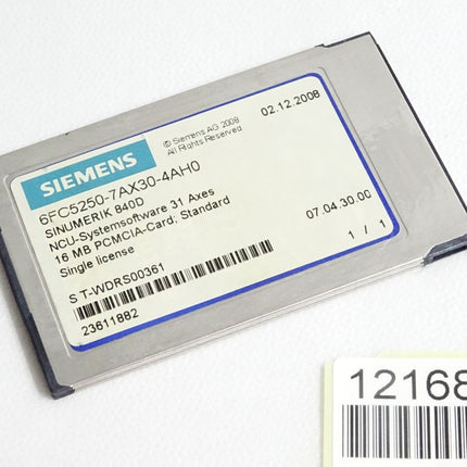 Siemens Sinumerik 840D NCU-Systemsoftware 16MB PCMCIA-Card 6FC5250-7AX30-4AH0