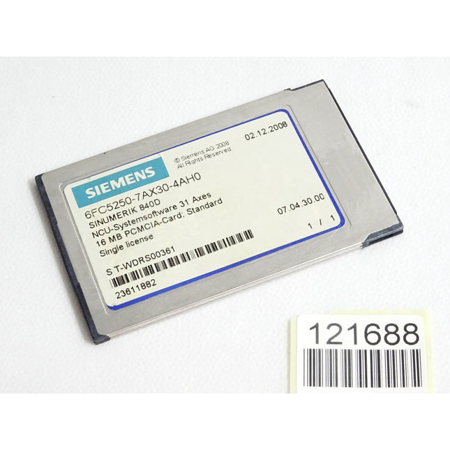 Siemens Sinumerik 840D NCU-Systemsoftware 16MB PCMCIA-Card 6FC5250-7AX30-4AH0