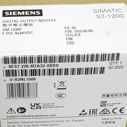 Siemens S7-1200 6ES7226-6DA32-0XB0 6ES7 226-6DA32-0XB0 Neu OVP versiegelt - Maranos.de