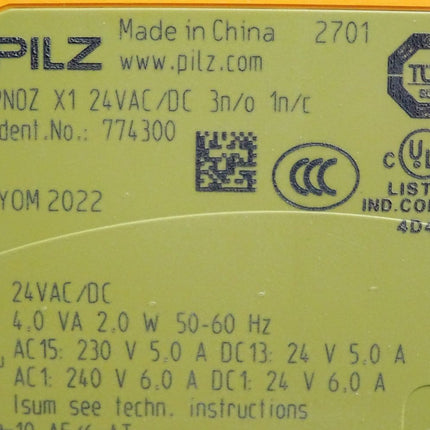 Pilz 774300 Sicherheitsschaltgerät PNOZ X1 24VAC/DC 3n/o 1n/c / Neu OVP - Maranos.de