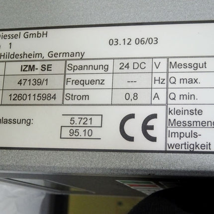 GEA Diessel IZM-G1 electromagnetic flow meters + Display IZM-SE  / Erneuert