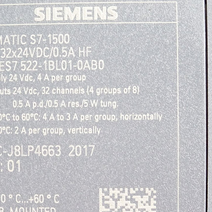 Siemens S7-1500 DQ 6ES7522-1BL01-0AB0 6ES7 522-1BL01-0AB0