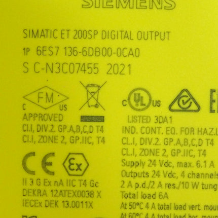 Siemens ET200SP 6ES7136-6DB00-0CA0 6ES7 136-6DB00-0CA0