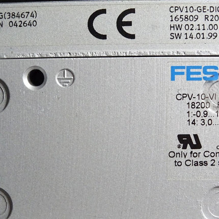 Festo Ventilinsel 165809 CPV10-GE-DIO1-8 + 18200 CPV-10-VI + 161416