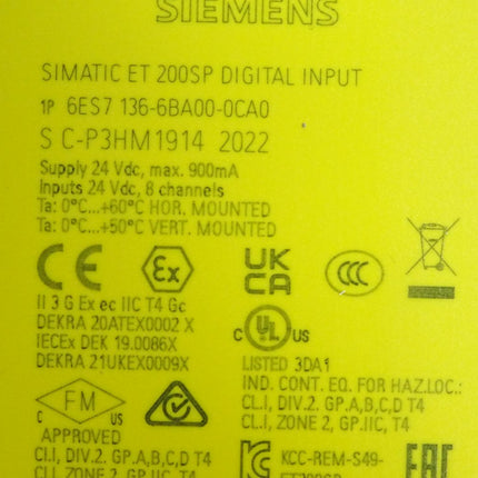 Siemens ET200SP 6ES7136-6BA00-0CA0 6ES7 136-6BA00-0CA0
