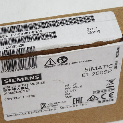 Siemens ET200SP DI 6ES7131-6BH01-0BA0 6ES7 131-6BH01-0BA0 / Neu OVP