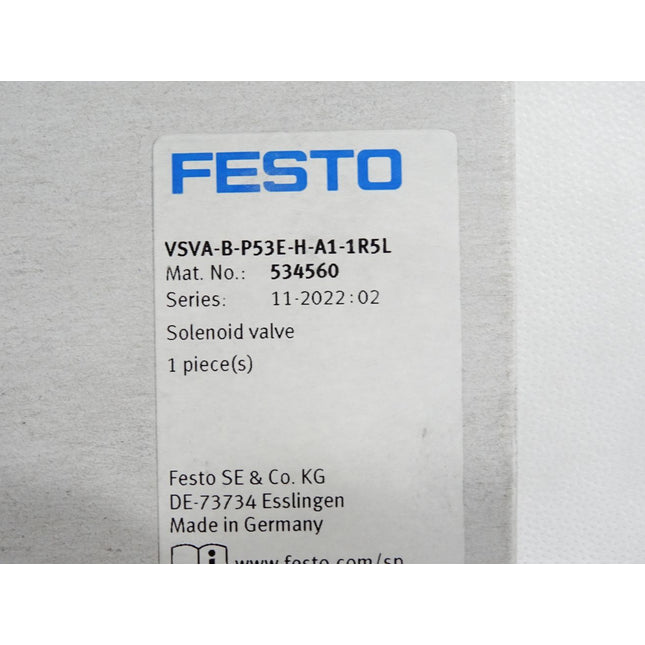 Festo Magnetventil VSVA-B-P53E-H-A1-1R5L 534560 / Neu OVP - Maranos.de