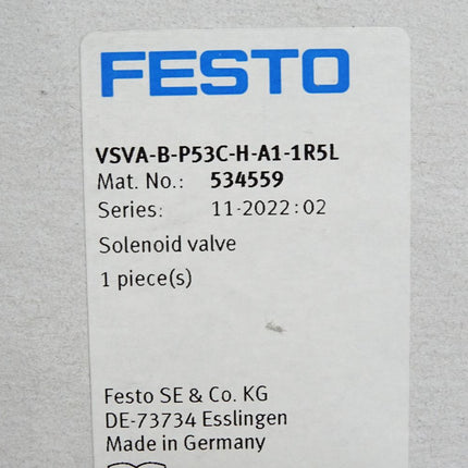 Festo Magnetventil VSVA-B-P53C-H-A1-1R5L 534559 / Neu OVP - Maranos.de
