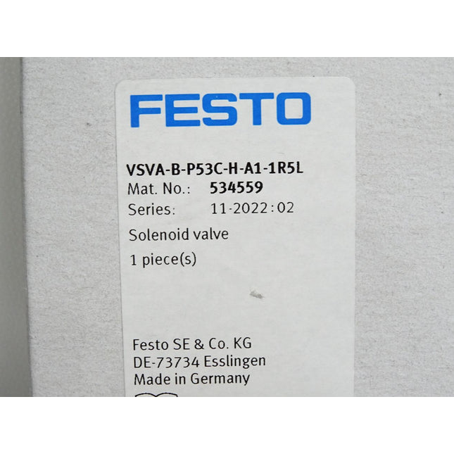 Festo Magnetventil VSVA-B-P53C-H-A1-1R5L 534559 / Neu OVP - Maranos.de