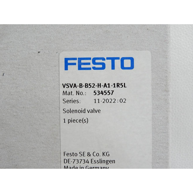 Festo Magnetventil VSVA-B-B52-H-A1-1R5L 534557 / Neu OVP - Maranos.de
