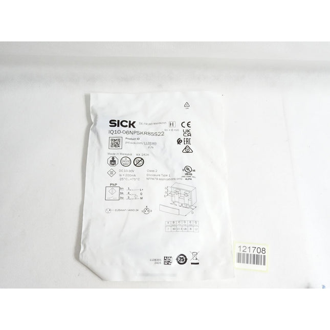 Sick Induktiver Näherungssensor IQ10-06NPSKR8SS22 1138365 / Neu OVP