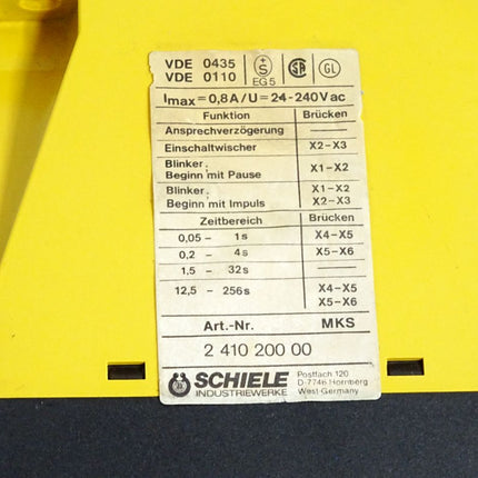 SCHIELE Zeitrelais 0,05-256s MKS 241020000 - Maranos.de