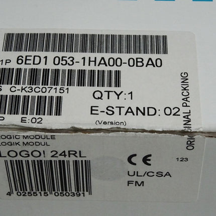 Siemens Logo! 24RL 6ED1053-1HA00-0BA0 6ED1 053-1HA00-0BA0 / Neu OVP - Maranos.de