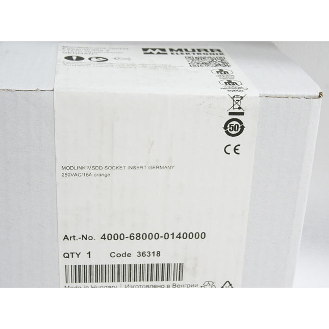 Murr Elektronik 4000-68000-0140000 Steckdoseneinsatz DE / Neu OVP versiegelt - Maranos.de
