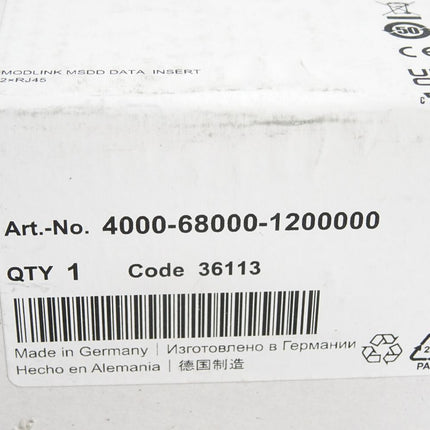 Murr Elektronik 4000-68000-1200000 Datensteckverbindereinsatz Neu OVP versiegelt - Maranos.de