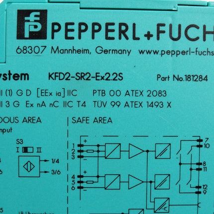 Pepperl+Fuchs 181284 Switch Amplifier KFD2-SR2-Ex2.2S - Maranos.de