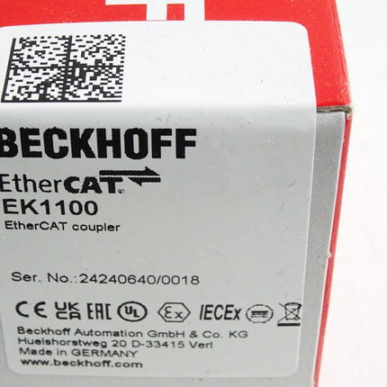 Beckhoff EK1100 EtherCAT Koppler / Neu OVP versiegelt - Maranos.de