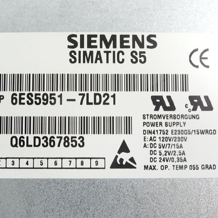 Siemens Stromversorgung 951 6ES5951-7LD21 6ES5 951-7LD21