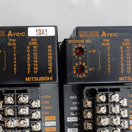 Mitsubishi Melsec Set 4x AX81C + 2x AY81C + AY13C + AX80Y10C - Defekt