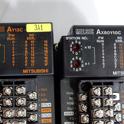 Mitsubishi Melsec Set 4x AX81C + 2x AY81C + AY13C + AX80Y10C - Defekt