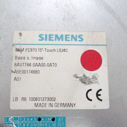 Siemens Panel PC PC870 6AV7764-0AA00-0AT0 A5E00156497 - Maranos.de