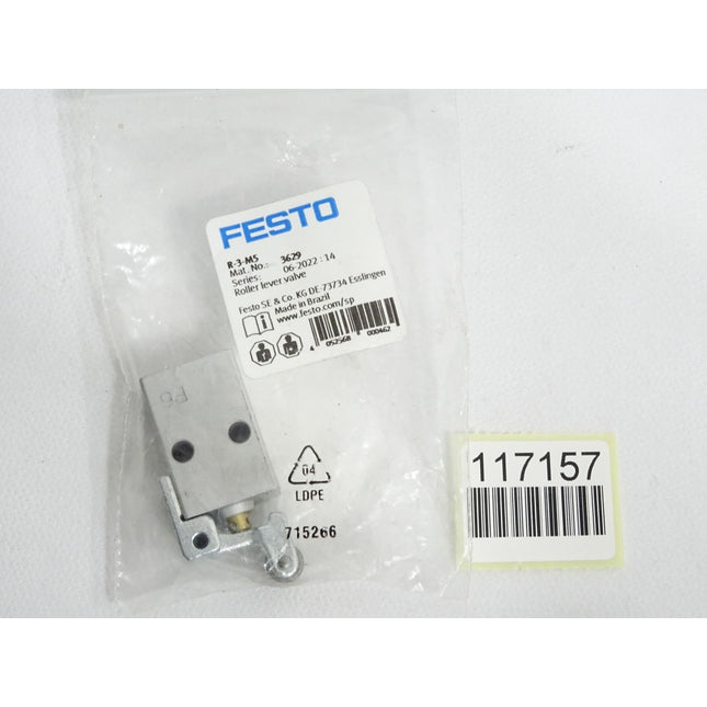 Festo 3629 Rollenhebelventil R-3-M5 / Neu OVP