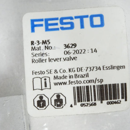 Festo 3629 Rollenhebelventil R-3-M5 / Neu OVP