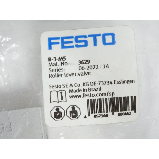Festo 3629 Rollenhebelventil R-3-M5 / Neu OVP