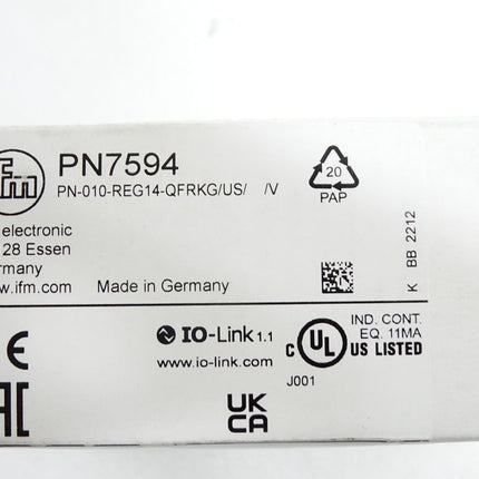 Ifm Electronic PN7594 Drucksensor mit Display PN-010-REG14-QFRKG/US/ /V Neu OVP - Maranos.de
