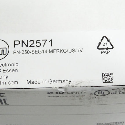 Ifm Electronic PN2571 Drucksensor mit Display PN-250-SEG14-MFRKG/US/ /V Neu OVP - Maranos.de