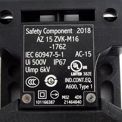 Schmersal 101166387 Sicherheitsschalter AZ 15 ZVK-M16-1762 / Neu OVP - Maranos.de