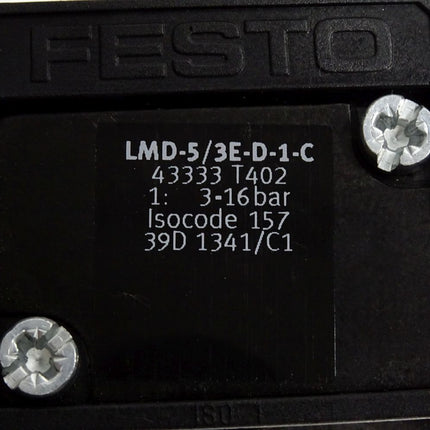 Festo Magnetventil 43333 LMD-5/3E-D-1- C / Unbenutzt mit Lagerspuren