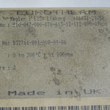 Eurotherm Regler 810-047-000-070-613-12-112-000-09-00 - Maranos.de