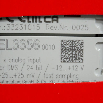 Beckhoff EL3356 0010 analoge Eingangsklemme / Neu OVP versiegelt - Maranos.de