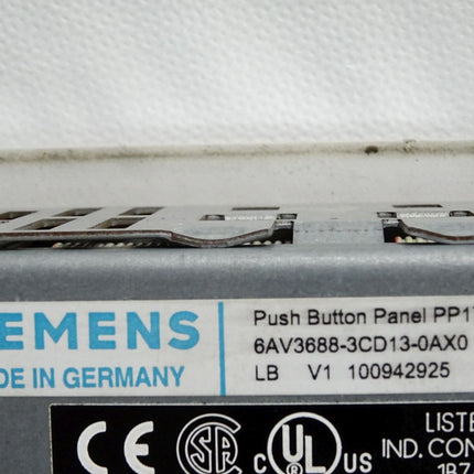 Siemens Push Button Panel PP17-I 6AV3688-3CD13-0AX0 6AV3 688-3CD13-0AX0 - Maranos.de