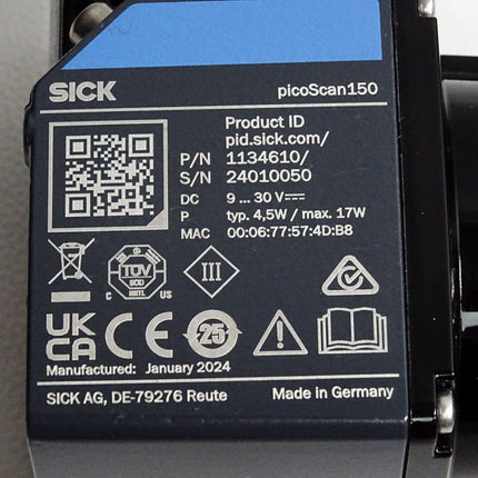 Sick Lidar-Sensor picoScan150 PICS150-01000 Pro-1 + 1134609 SP1-00110011 2116047