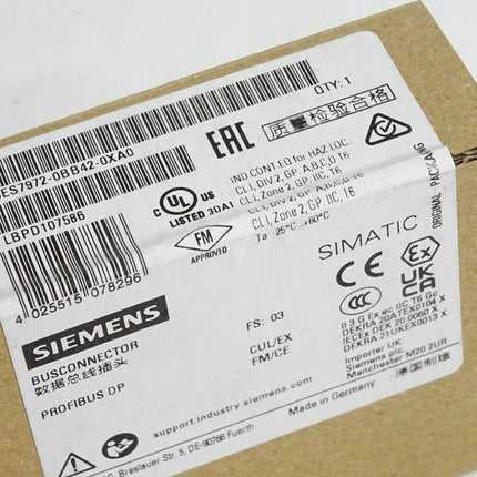 Siemens Busconnector 6ES7972-0BB42-0XA0 6ES7 972-0BB42-0XA0 / Neu OVP versiegelt
