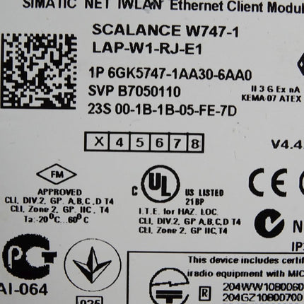 Siemens Scalance W747-1 6GK5747-1AA30-6AA0 IWLAN RR Ethernet Client Module - Maranos.de