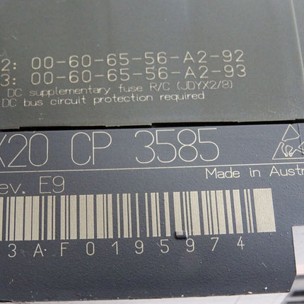 B&R X20CP3585 Rev.E9 X20 CP 3585 controller - Maranos.de